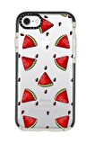iPhone 7 Casetify Karpuz Dilimleri Desenli Anti Shock Premium Silikonlu Siyah Kenar Detaylı Telefon Kılıfı