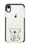 iPhone XR Casetify Koala Desenli Anti Shock Premium Silikonlu Siyah Kenar Detaylı Telefon Kılıfı