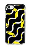iPhone 7 Casetify Wavy Bee Desenli Anti Shock Premium Silikonlu Siyah Kenar Detaylı Telefon Kılıfı