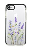 iPhone 8 Casetify Lavender Desenli Anti Shock Premium Silikonlu Siyah Kenar Detaylı Telefon Kılıfı