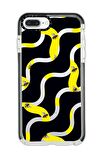 iPhone 8 Plus Casetify Wavy Bee Desenli Anti Shock Premium Silikonlu Siyah Kenar Detaylı Telefon Kılıfı