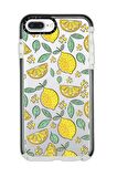 iPhone 8 Plus Casetify Limon Desenli Anti Shock Premium Silikonlu Siyah Kenar Detaylı Telefon Kılıfı