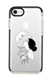 iPhone 7 Casetify Moon And Women Desenli Anti Shock Premium Silikonlu Siyah Kenar Detaylı Telefon Kılıfı