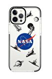 iPhone 12 Pro Max Casetify Nasa Desenli Anti Shock Premium Silikonlu Siyah Kenar Detaylı Telefon Kılıfı