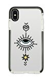 iPhone X Casetify Nazar Göz Desenli Anti Shock Premium Silikonlu Siyah Kenar Detaylı Telefon Kılıfı