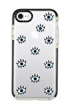 iPhone 8 Casetify Nazar Gözler Desenli Anti Shock Premium Silikonlu Siyah Kenar Detaylı Telefon Kılıfı