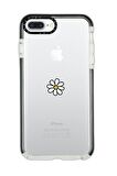 iPhone 8 Plus Casetify Papatya Desenli Anti Shock Premium Silikonlu Siyah Kenar Detaylı Telefon Kılıfı