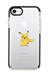 iPhone 7 Casetify Pikaçu Desenli Anti Shock Premium Silikonlu Siyah Kenar Detaylı Telefon Kılıfı