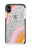iPhone X Casetify Points Desenli Anti Shock Premium Silikonlu Siyah Kenar Detaylı Telefon Kılıfı