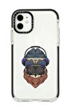 iPhone 12 Casetify Pug Desenli Anti Shock Premium Silikonlu Siyah Kenar Detaylı Telefon Kılıfı