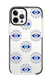 iPhone 12 Pro Max Uyumlu Casetify Mystic Aura Desenli Anti Shock Premium Silikonlu Siyah Kenar Detaylı Telefon Kılıfı