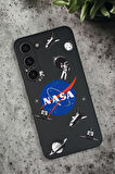 Samsung Galaxy S23 Uyumlu Nasa Desenli Premium Silikonlu Lansman Telefon Kılıfı
