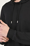 Mascarano Siyah Şal Yaka Esnek Sweatshirt
