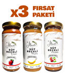 Muzlu-Çilekli-Fındıklı Süt Reçeli 260g x3 Adet