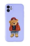 iPhone 11 Uyumlu Teddy Bear Desenli Kamera Korumalı Lansman Kılıf Premium Silikonlu MC90