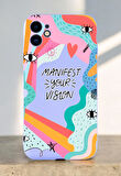 iPhone 11 Uyumlu Manifest Your Vision Desenli Kamera Korumalı Silikonlu Telefon Kılıfı