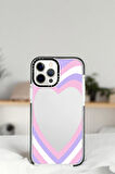 iPhone 13 Pro Purple Heart Desenli Casetify Darbe Emci Silikonlu Telefon Kılıfı