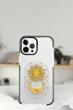 iPhone 14 Pro Max Moon and Sun Desenli Casetify Darbe Emci Silikonlu Telefon Kılıfı