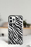 iPhone 14 Pro Max Zebra Pattern Casetify Darbe Emci Silikonlu Telefon Kılıfı