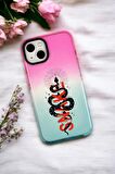iPhone 15 Plus Uyumlu Snake Desenli Premium Rainbow Silikonlu Telefon Kılıfı
