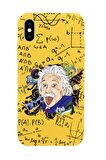 iPhone X Einstein In Formula Desenli Premium Silikonlu Telefon Kılıfı