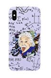 iPhone XS Einstein In Formula Desenli Premium Silikonlu Telefon Kılıfı