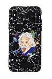 iPhone XS Einstein In Formula Desenli Premium Silikonlu Telefon Kılıfı