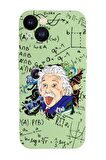 iPhone 13 Einstein In Formula Desenli Kamera Korumalı Premium Silikonlu Telefon Kılıfı