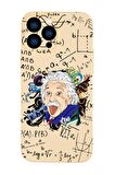 iPhone 13 Pro Einstein In Formula Desenli Kamera Korumalı Premium Silikonlu Telefon Kılıfı