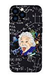 iPhone 13 Pro Einstein In Formula Desenli Kamera Korumalı Premium Silikonlu Telefon Kılıfı