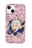 iPhone 14 Einstein In Formula Desenli Premium Silikonlu Telefon Kılıfı