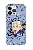 iPhone 14 Pro Max Einstein In Formula Desenli Premium Silikonlu Telefon Kılıfı