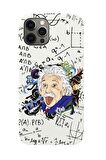 iPhone 12 Pro Einstein In Formula Desenli Premium Silikonlu Telefon Kılıfı