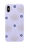iPhone Xs Max Uyumlu Evil Eye Desenli Premium Silikonlu Telefon Kılıfı