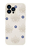 iPhone 13 Pro Max Uyumlu Evil Eye Desenli Kamera Korumalı Premium Silikonlu Telefon Kılıfı