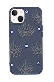 iPhone 15 Uyumlu Evil Eye Desenli Premium Silikonlu Telefon Kılıfı