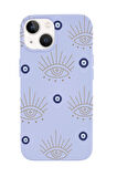 iPhone 15 Uyumlu Evil Eye Desenli Premium Silikonlu Telefon Kılıfı