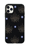 iPhone 11 Pro Uyumlu Evil Eye Desenli Premium Silikonlu Telefon Kılıfı