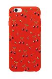 iPhone 6 Plus Uyumlu Kiraz Desenli Premium Silikonlu Telefon Kılıfı