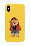 iPhone X Teddy Bear Premium Silikonlu Telefon Kılıfı