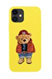 iPhone 12 Teddy Bear Premium Silikonlu Telefon Kılıfı