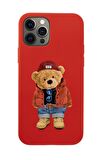iPhone 12 Pro Max Teddy Bear Premium Silikonlu Telefon Kılıfı
