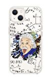 iPhone 13 Mini Einstein In Formula Desenli Premium Şeffaf Silikon Kılıf