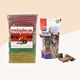 100Lü Renkli Munchy Köpek Ödülü + Dana Ciğer 100Gr
