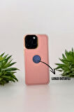 iPhone 14 Pro Max Uyumlu Luxury Leather Logo Silikonlu Telefon Kılıfı