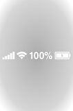 Batarya Pil Wifi Icon Oto Cam Sticker Beyaz 25*3 Cm