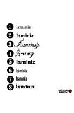Özel İsim Yazı Oto Sticker Siyah