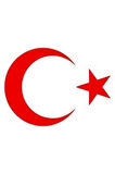 Ay Yıldız Sticker Kırmızı 20 Cm
