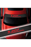 Peugeot 207 İçin Uyumlu Aksesuar Oto Ön Cam Oto Sticker Karbon
