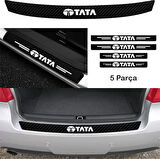 Tata Telcoline İçin Uyumlu Aksesuar Oto Bağaj Ve Kapı Eşiği Sticker Set Karbon